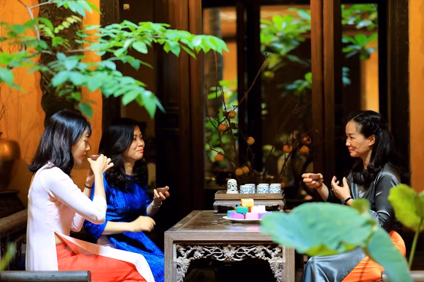 Espacio para disfrutar el té, tal como lo hacían los hanoyenses en el pasado (Fuente: VNA)