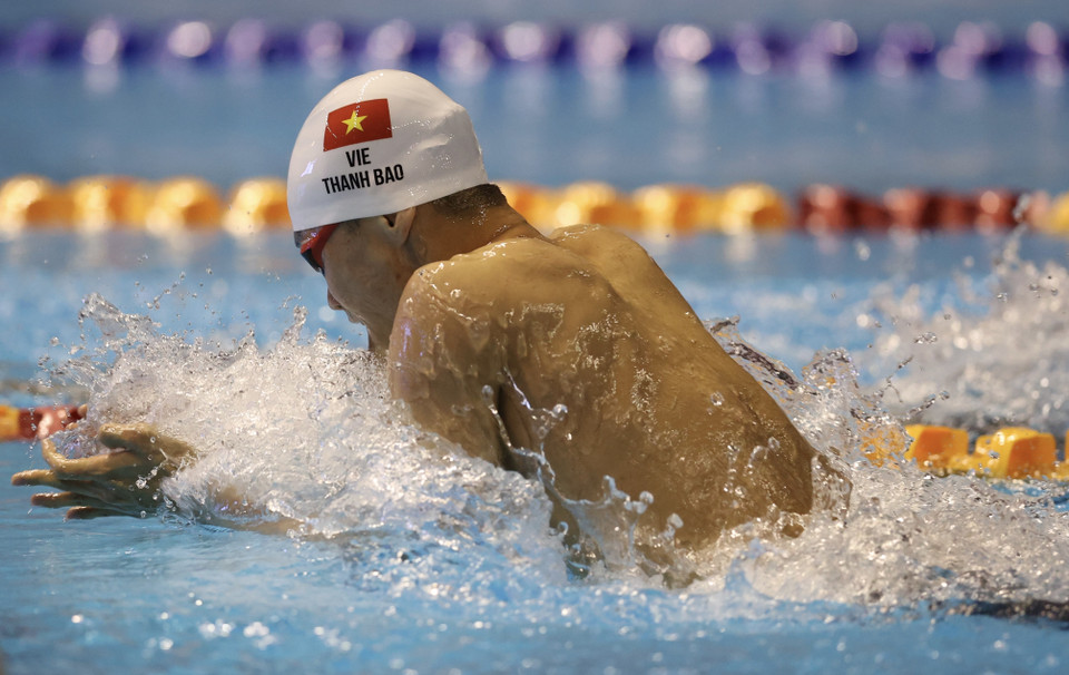 Phan Thanh Bao conquistó una medalla dorada en la natación de estilo braza de 200 metros masculinos (Fuente: VNA)