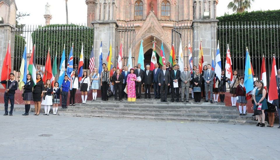 La delegación vietnamita participa en el desfile (Fuente:VNA)