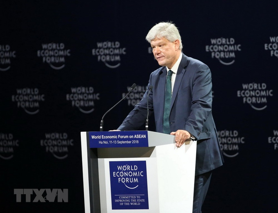 Representante de las Naciones Unidas (ONU) leyó la carta del Secretario General de la ONU, António Guterres, en la inauguración del FEM-ASEAN 2018. (Fuente VNA)