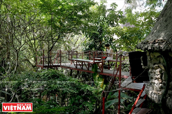 Las casas están conectadas por pasarelas de madera (Fuente:VNA)