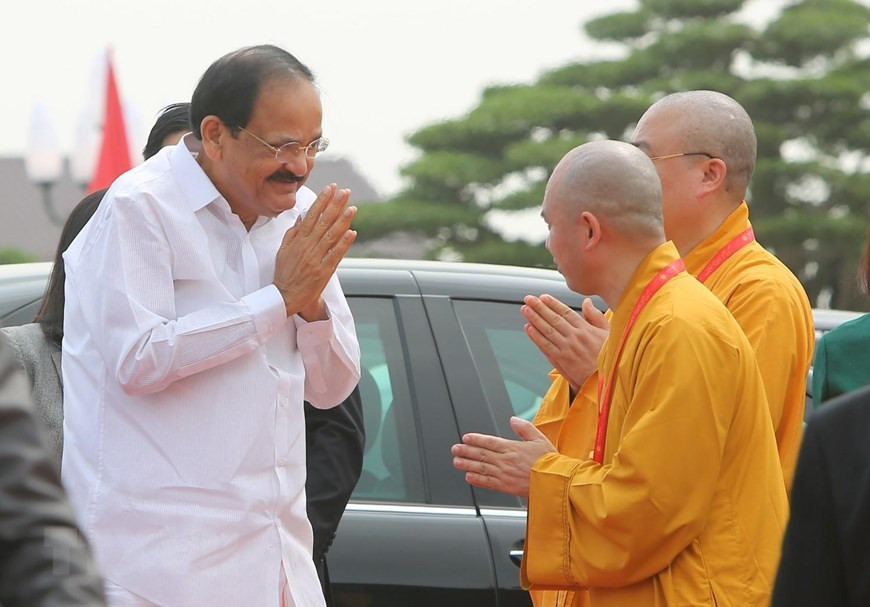 El vicepresidente de la India, Venkaiah Naidu, participa en Día de Vesak de Naciones Unidas-2019 (Fuente: VNA)