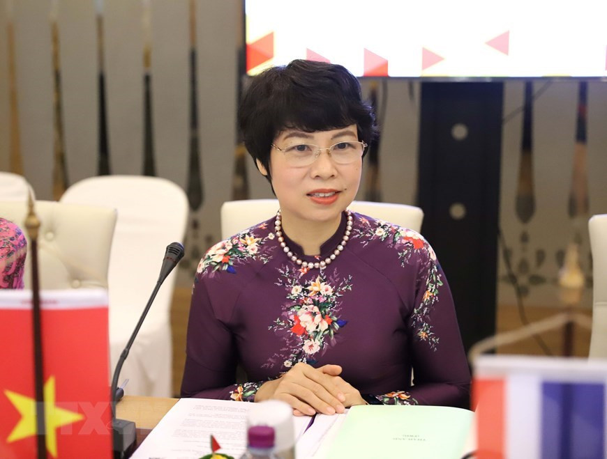 La subdirectora general de la VNA, Vu Viet Trang, en la reunión (Foto: VNA)