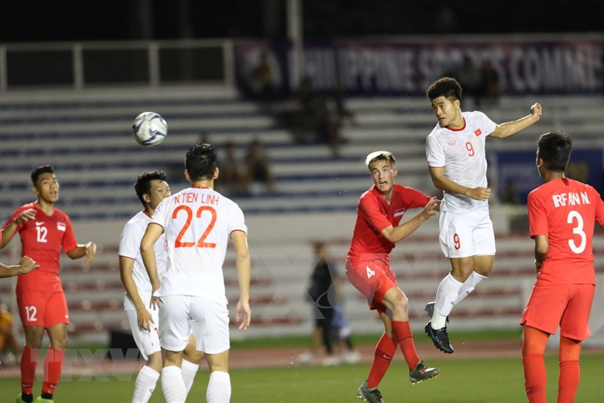 Ha Duc Chinh anota el único gol del partido (Foto: VNA)