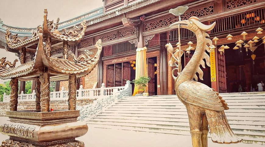 La actual pagoda Tam Chuc es construida sobre la base de la homónima antigua pagoda, que existía hace casi un milenio. (Fuente: Vietnam+)