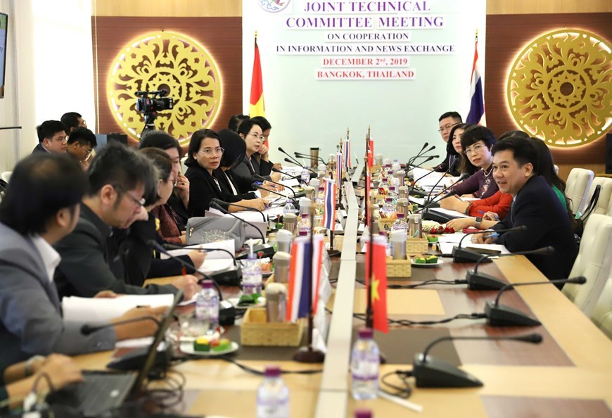La Agencia Vietnamita de Noticias (VNA) y el Departamento de Relaciones Públicas de Tailandia (PRD) celebran la XVI reunión del Comité Técnico Conjunto (Foto: VNA)