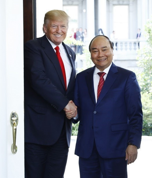 El presidente Donald Trump recibe al primer ministro Nguyen Xuan Phuc en la Casa Blanca, durante su visita oficial a Estados Unidos del 29 al 31 de mayo de 2017.
