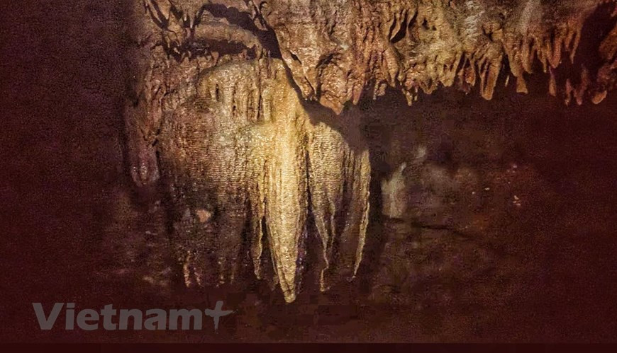 La belleza de una cueva en Trang An (Foto: Vietnamplus)