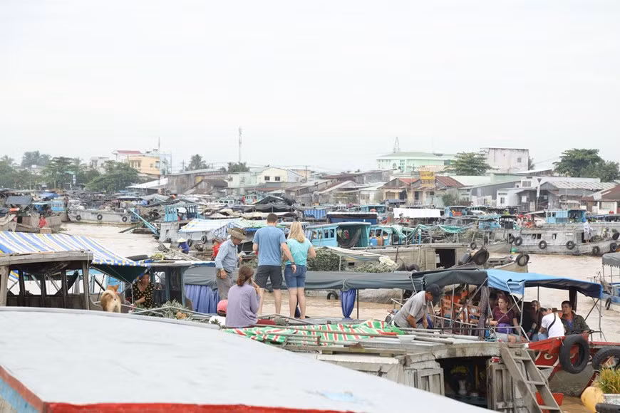 El dinamismo y la peculiaridad de Cai Rang lo convierten en destino atractivo para los turistas. (Fuente: Vietnam+)