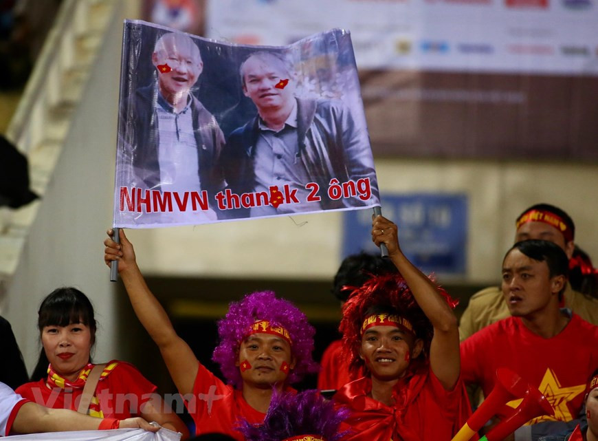 Fanásticos creen en la victoria del equipo de Vietnam (Fuente:Vietnamplus)