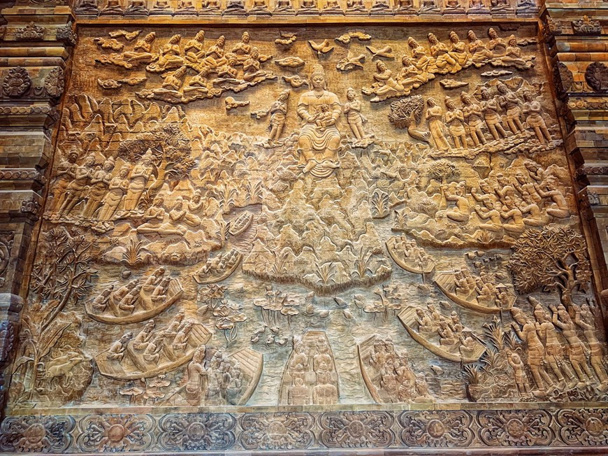 Especialmente, la pagoda Tam Chuc se convierte en sede de la celebración del Día de Vesak de las Naciones Unidas, desarrollada del 12 al 14 de mayo pasado. (Fuente: Vietnam+) 