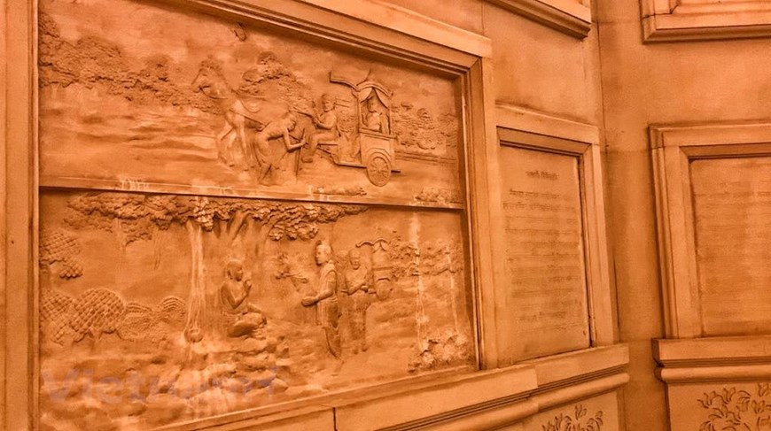 Las paredes de la torre (Foto: Vietnamplus)