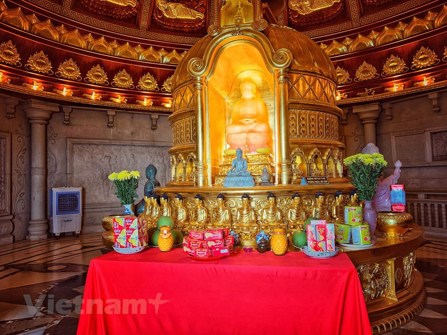 El lugar donde se conserva la sarira de Buda (Foto: Vietnamplus)