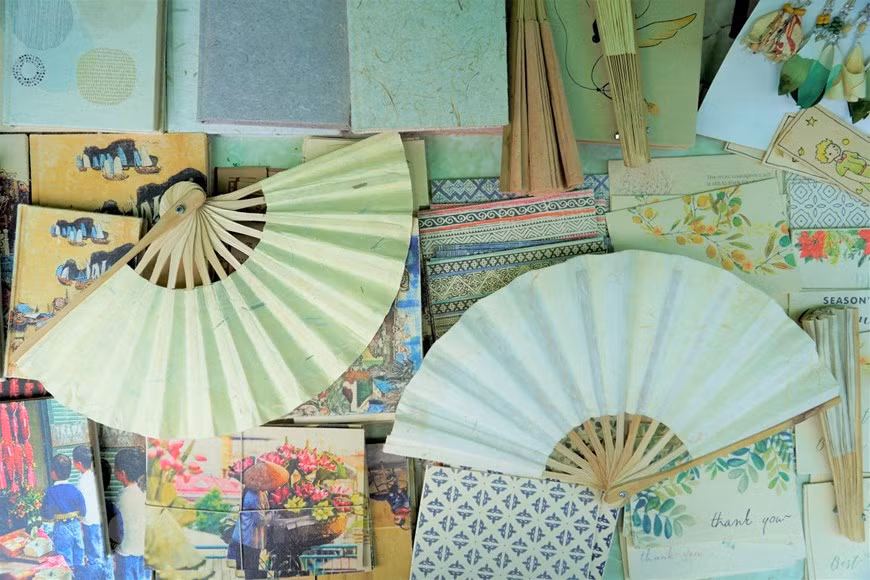 Los artículos hechos del papel Do (Foto: Vietnam+)