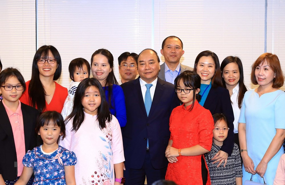 Xuan Phuc se entrevistó con representantes de la comunidad vietnamita en Nueva York (Fuente: VNA)
