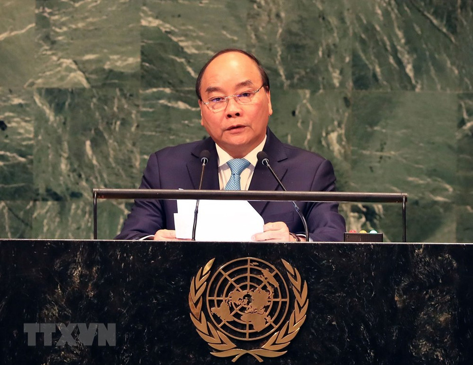 El premier Nguyen Xuan Phuc en el debate general del 73 período de sesiones de la Asamblea General de las Naciones Unidas (Fuente: VNA)