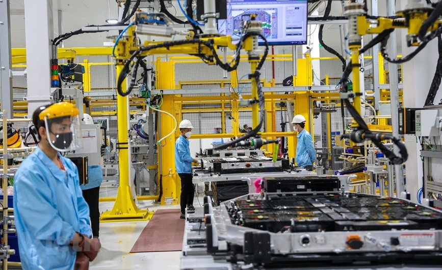 Según VinFast, los pasos desde la producción hasta la terminación de la batería estarán automatizados en un 80 por ciento (Foto: Vietnam+)