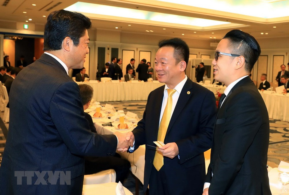 Representantes de Vietnam y Japón en el encuentro (Fuente: VNA)