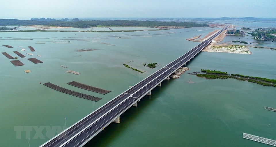 La autopista Ha Long-Haiphong vista desde arriba. (Fuente: VNA)