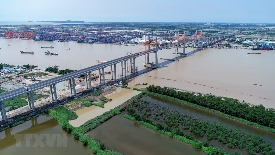 La autopista Ha Long-Hai Phong tiene una longitud total de 24,6 km. (Fuente: VNA)