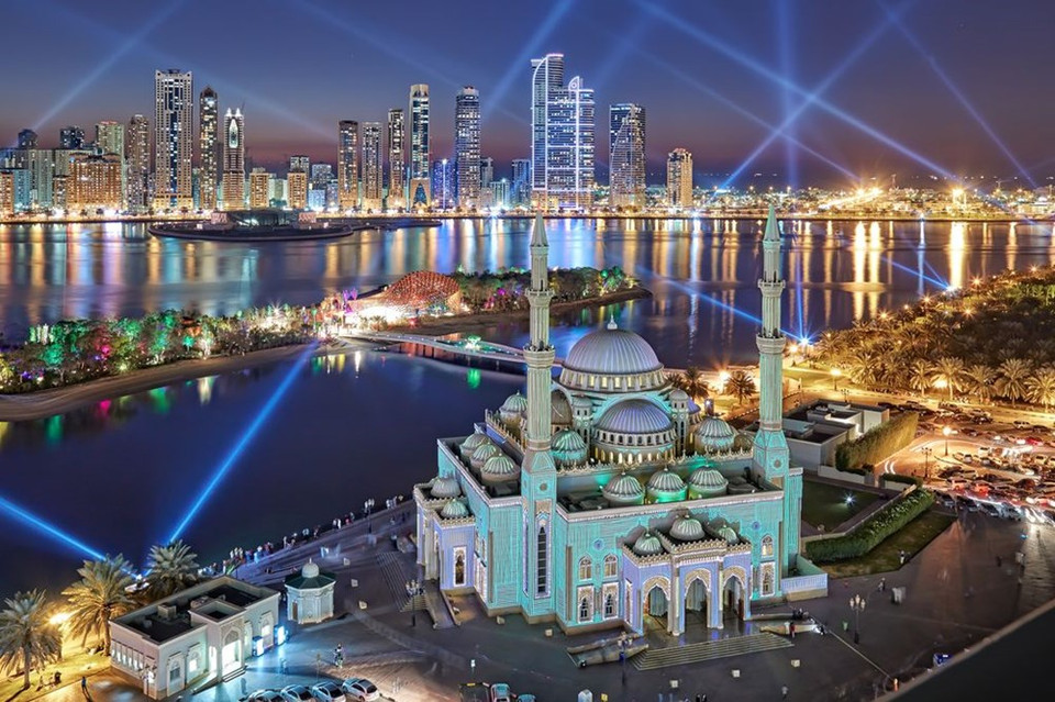 El Festival de luz de Sharjah, los Emiratos Árabes Unidos. (Fuente: NatGeo)