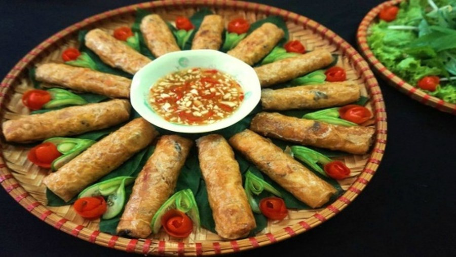 Rollito de primavera frito, plato más popular de Vietnam (Fuente:VNA)