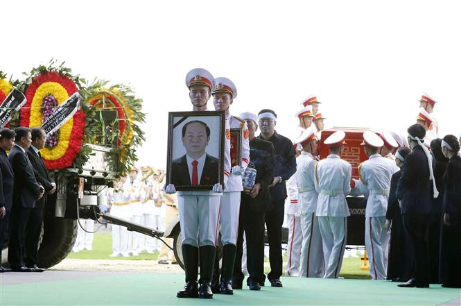 Momentos antes del entierro del presidente Tran Dai Quang en su tierra natal, provincia de Ninh Binh (Fuente: VNA)