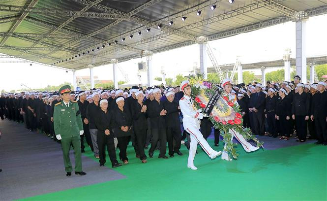 Momentos antes del entierro del presidente Tran Dai Quang en su tierra natal, provincia de Ninh Binh (Fuente: VNA)