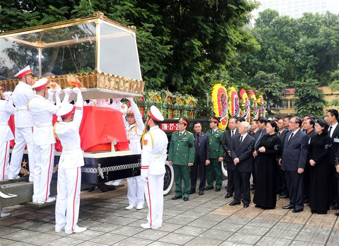 Preparan el traslado del féretro del presidente Tran Dai Quang (Fuente: VNA)