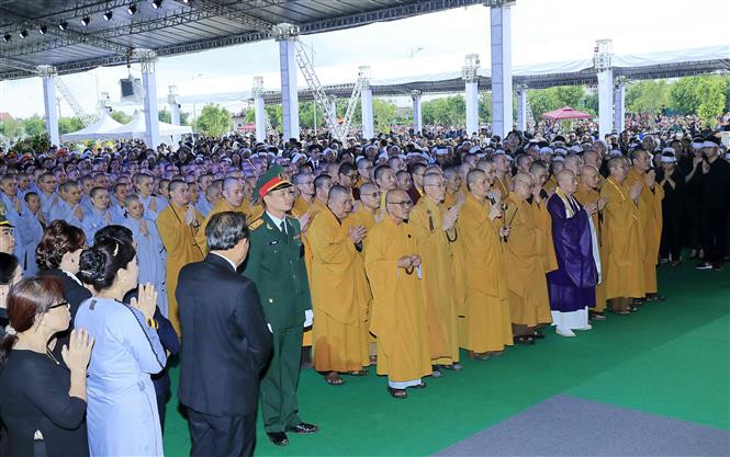 Momentos antes del entierro del presidente Tran Dai Quang en su tierra natal, provincia de Ninh Binh (Fuente: VNA)