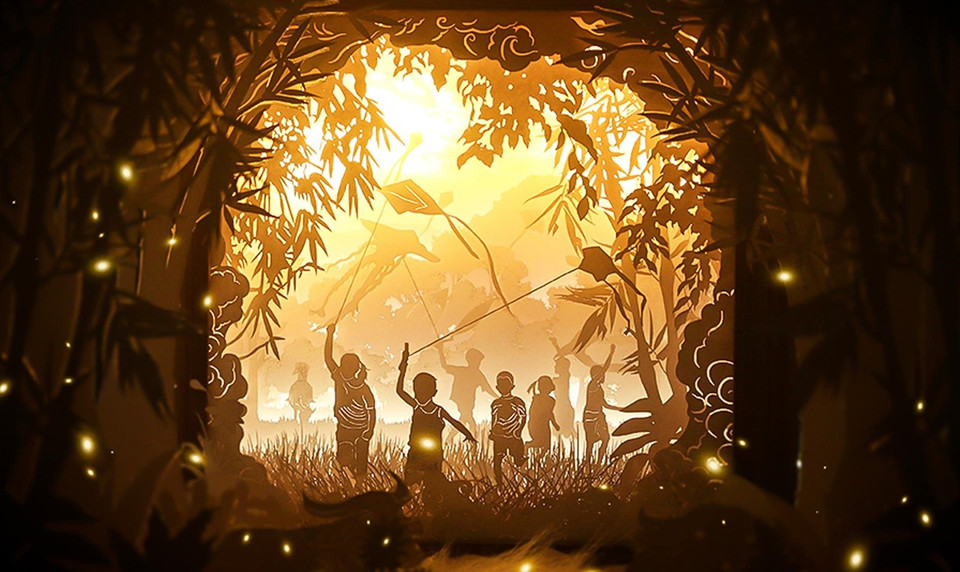 Algunos productos de lámparas de talla de papel 3D de Duy Duy (Fuente: VNA)