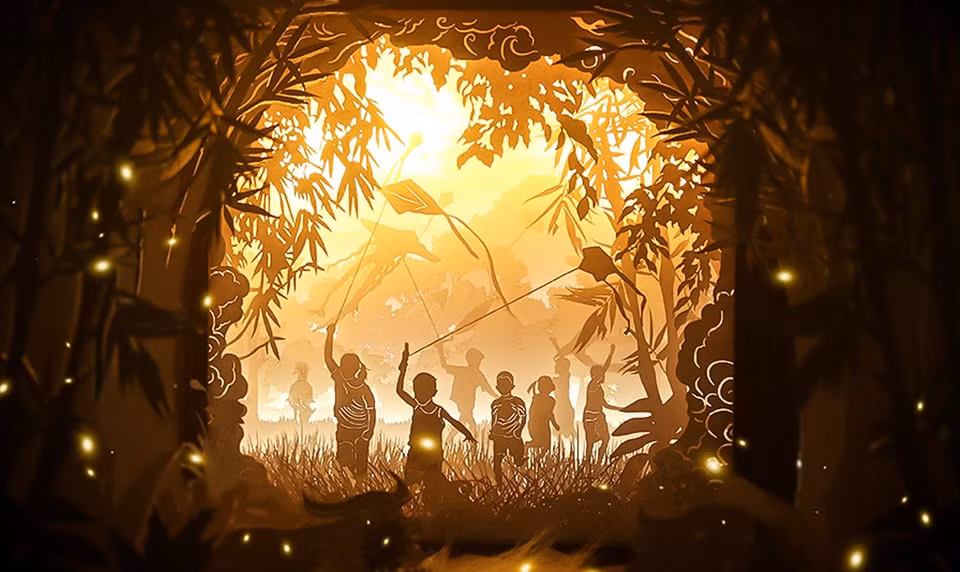 Algunos productos de lámparas de talla de papel 3D de Duy Duy (Fuente: VNA)