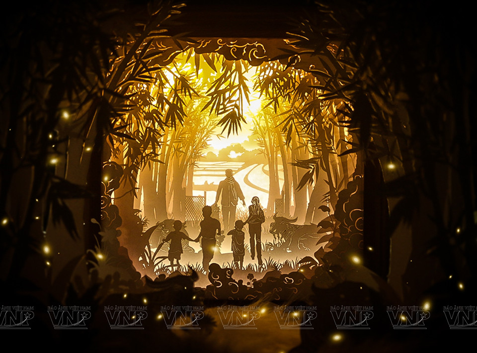 Algunos productos de lámparas de talla de papel 3D de Duy Duy (Fuente: VNA)