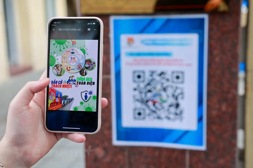 La iniciativa de código QR de elecciones y QR de declaración médica será implementada en todas las filiales de la UJC en el ámbito municipal. (Fuente: Vietnam+)