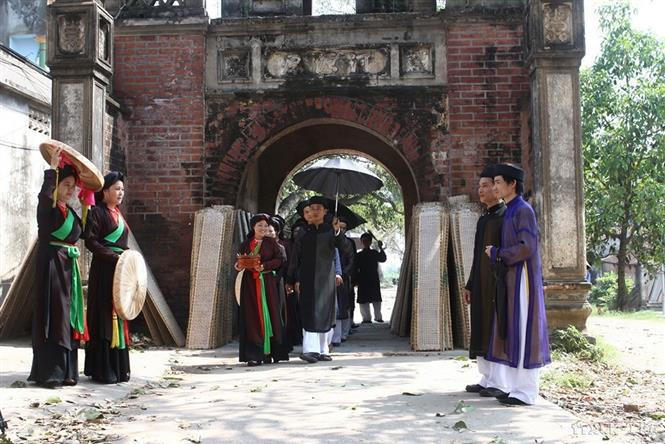 El 30 de septiembre de 2009, la UNESCO reconoció a las coplas folclóricas de Quan Ho como patrimonio cultural inmaterial de la humanidad. Foto: VNA