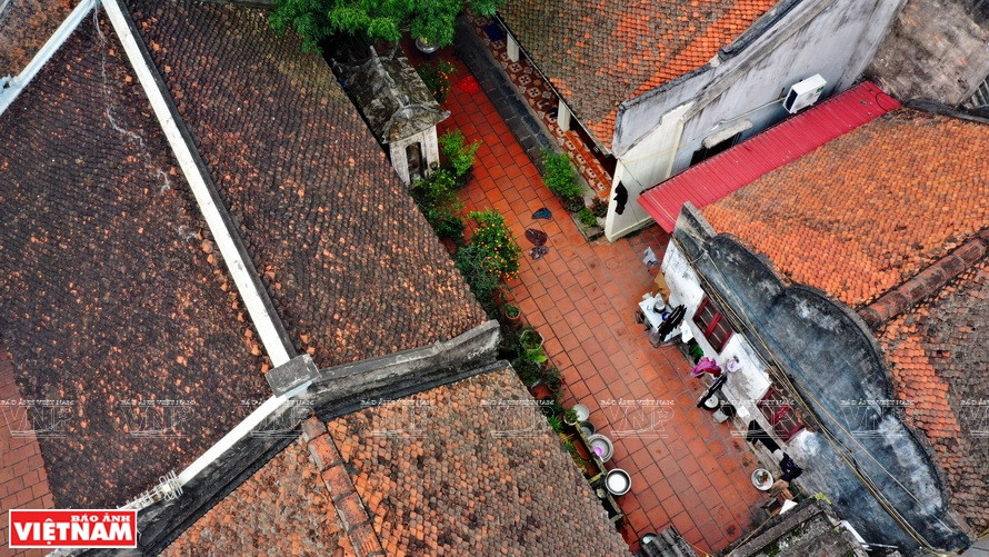 Pasando muchos altibajos a través del tiempo, la antigua aldea de Cu Da mantiene intactas sus características originales. Las casas fueron diseñadas según la arquitectura típica de la región del delta del río Rojo. (Fuente: VNA)