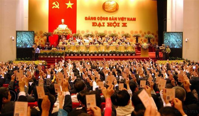 El X Congreso Nacional del Partido Comunista de Vietnam se celebró del 18 al 25 de abril de 2006 en Hanoi. Foto: VNA