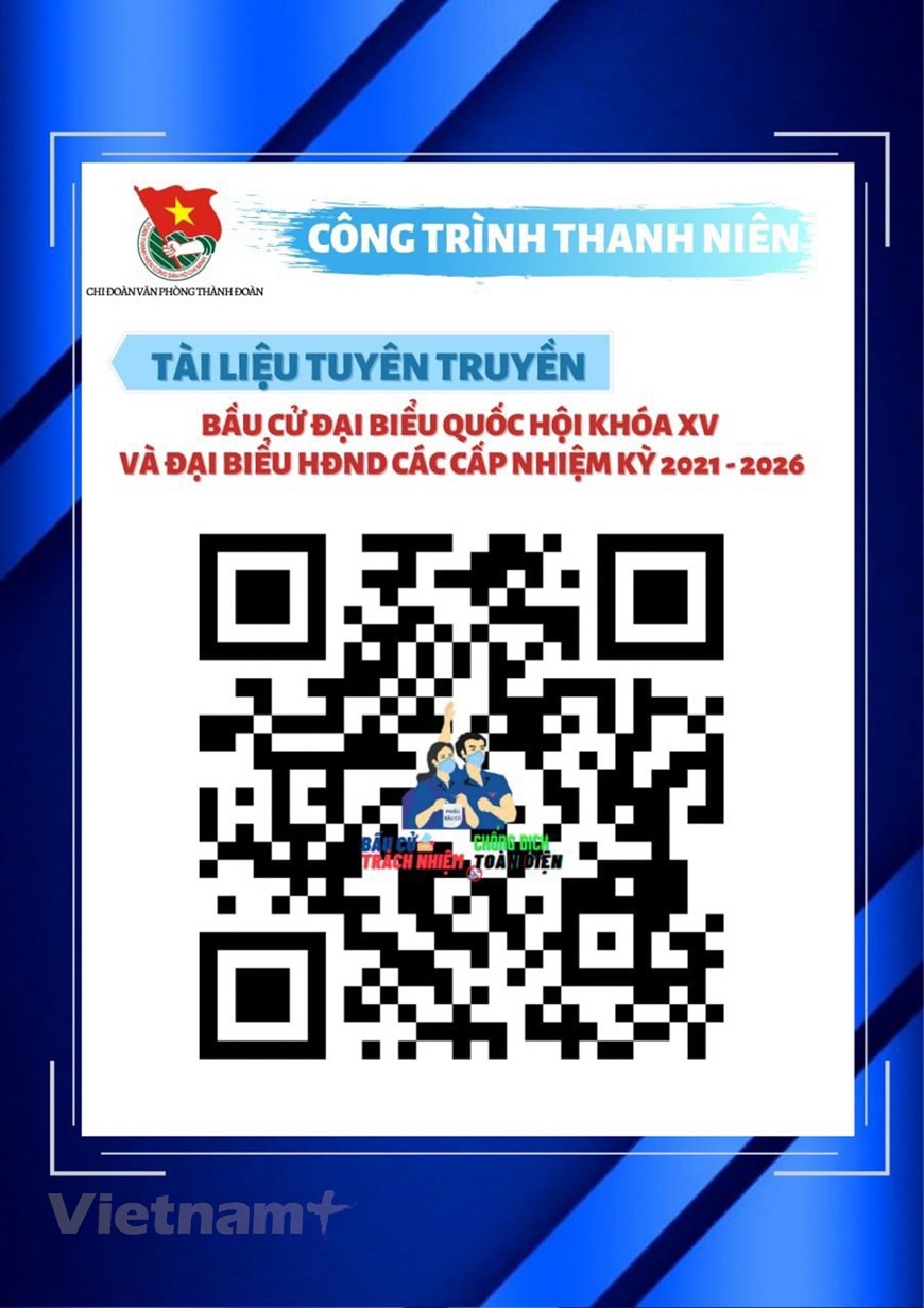 Un código QR de elecciones. (Fuente: Vietnam+)