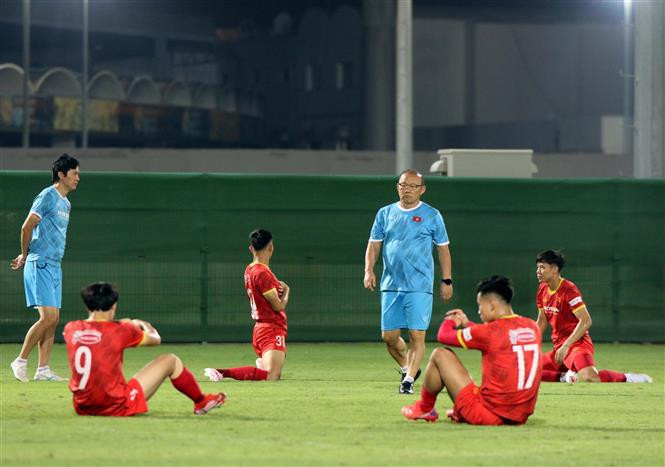 Los jugadores vietnamitas y el entrenador Park Hang-seo (Fuente: VFF)