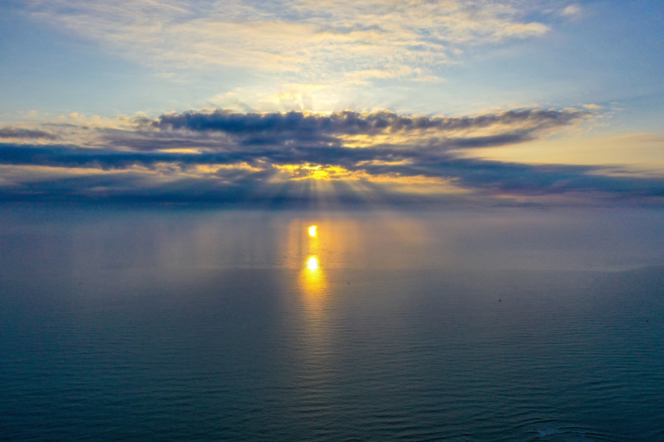 El amanecer en la playa de My Khe. (Fuente: VNA)