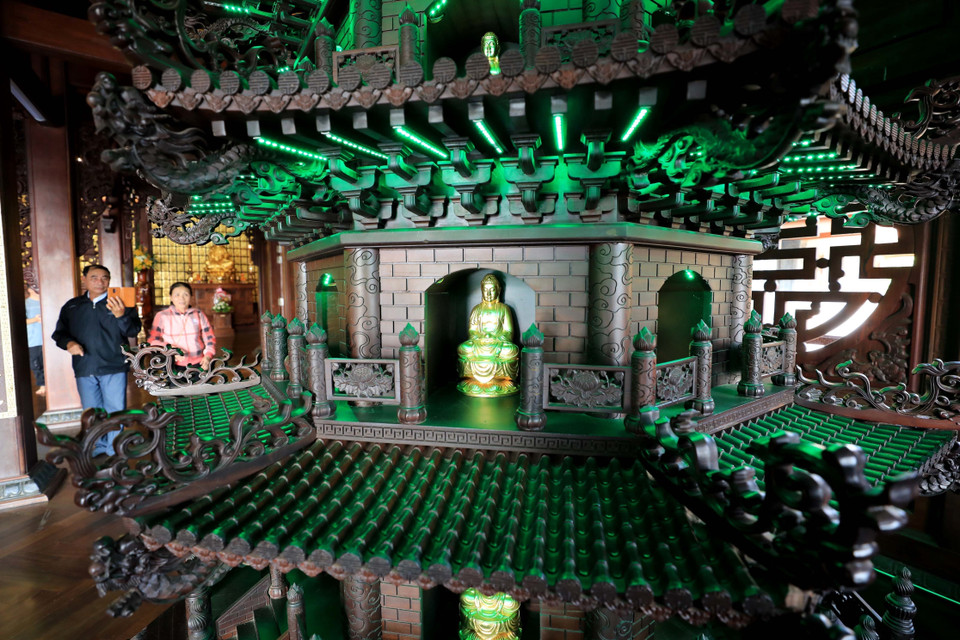 Una torre en el interior de la pagoda. (Foto: VNA)