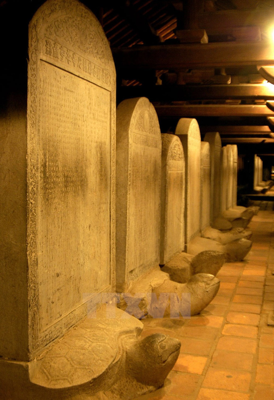 Estelas en el Templo de Literatura, incluidas en el Programa Memoria del Mundo (Fuente: VNA)