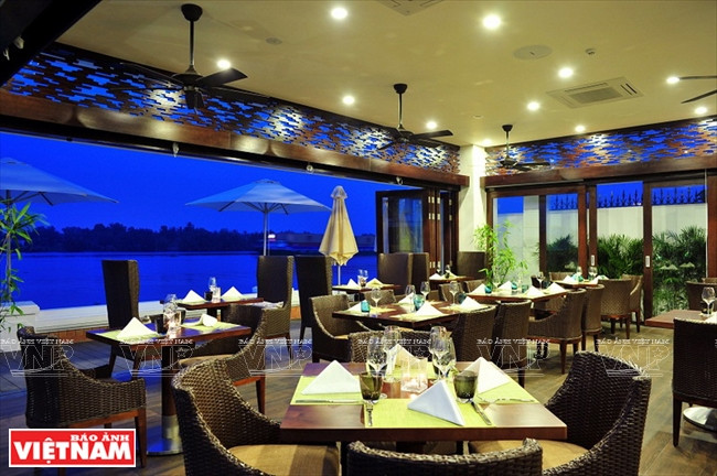 Villa Song Saigon también es adecuado para reuniones u otros eventos importantes (Foto: VNA)