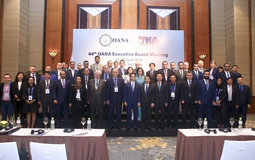 La 44a Reunión del Comité Ejecutivo de OANA fue organizada por la VNA en Hanoi, del 18 al 20 de abril de 2019 (Foto: VNA)