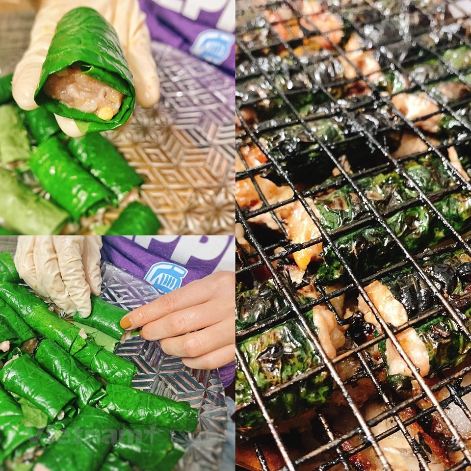 Las hamburguesas de cerdo picadas se pueden enrollar dentro de las hojas de Xuong song (Blumea lanceolaria) o de La lot (Piper sarmentosum) antes de asarlas. Hoy en día, el Bun Cha rara vez se puede encontrar en las cestas de bambú de los vendedores, pero está ampliamente disponible en todas las calles de la capital. Se encuentra en mercados rurales y urbanos, en puestos de comida en la calle, en buenos restaurantes y también en muchos restaurantes vietnamitas en países extranjeros. Los lugareños comen Bun Cha para el almuerzo y la cena, y en todas las estaciones. En verano, se sirve con salsa fresca; mientras que en invierno, la salsa se calienta para adaptarse al clima. (Foto: VietnamPlus)