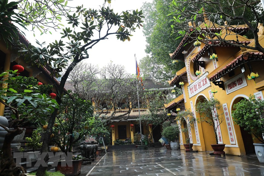 El ambiente tranquilo en la pagoda de Quan Su (Foto: VNA)