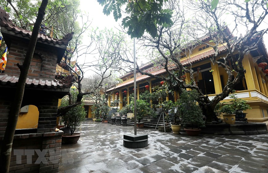 El ambiente tranquilo en la pagoda de Quan Su (Foto: VNA)