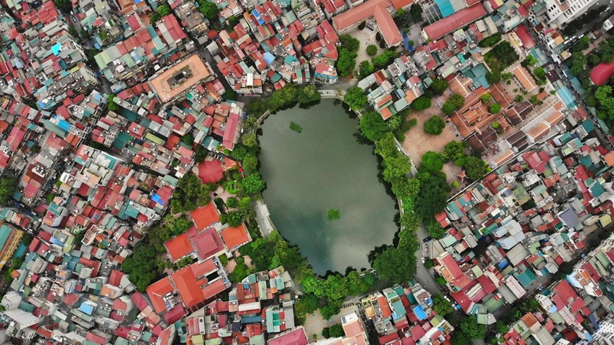 El lago Hai Ba, en el distrito de Hai Ba Trung (Foto: VNA) 