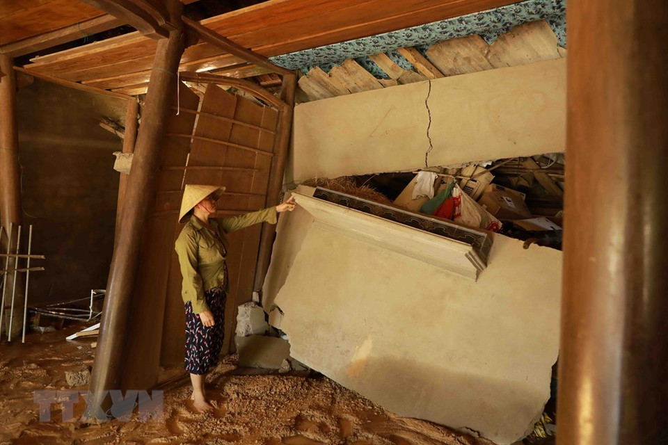 El deslizamiento de tierra puso en peligro la vida los pobladores locales (Fuente: VNA)