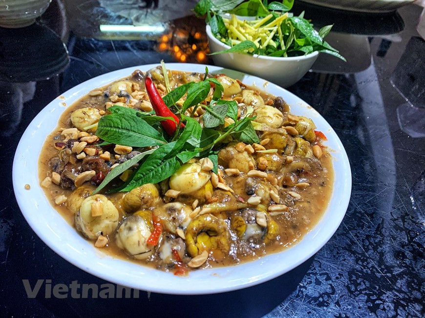 7. Verter todo en un plato y espolvorear con menta picante, maní tostado y disfrutar. El huevo embrionado de codorniz con salsa de tamarindo es un plato de merienda de los vietnamitas que resulta sabroso y nutritivo a la vez. Forma parte del sistema de gastronomía callejera excepcional de la nación indochina. Visítenos para descubrir este país donde los excelentes platos vienen de las mejores cafeterías en la calle o las cocinas de minorías, incluso los carritos de los vendedores ambulantes, cuyos sabores a veces podrían ser difíciles para los extranjeros, pero siempre interesantes. ¡Muy pronto se enamorará de las comidas vietnamitas, seguramente!